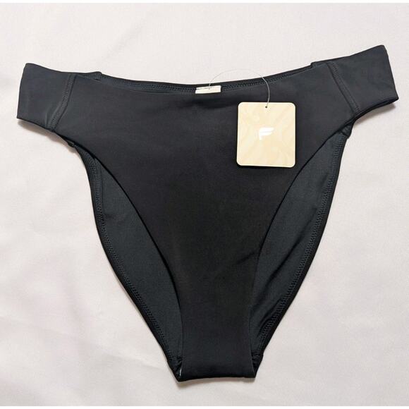 Fabletics Bikini Bottom Gabriella Swim Brief Bottoms Black Cheeky Women L 10 NWT - Picture 4 of 8